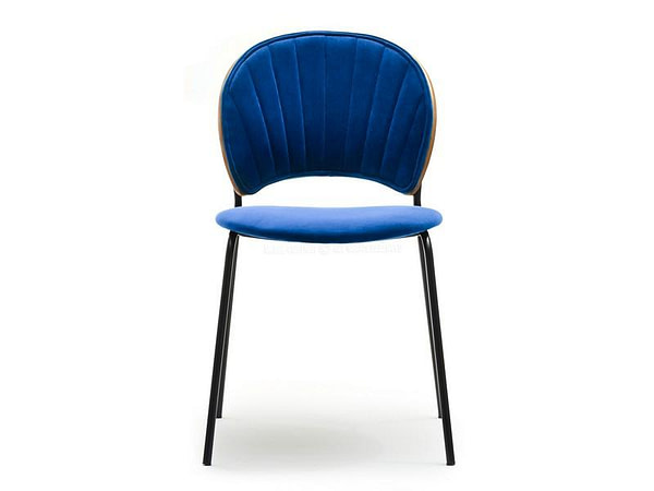 Hajlított székek LEA szék, dió-sötétkék plüss 14