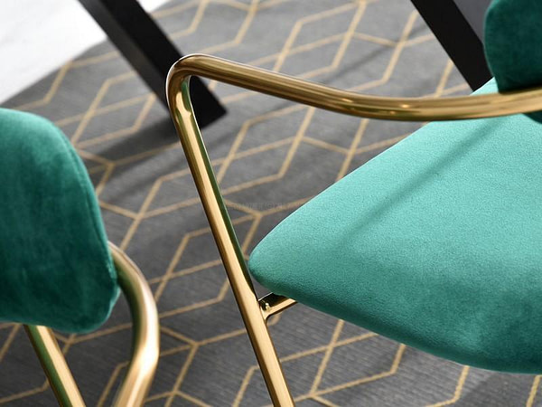 Malaga karosszék MALAGA szék, zöld plüss-arany 10