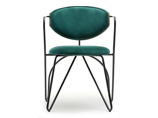 Talisa karfás szék TALISA szék, zöld plüss-dió 15