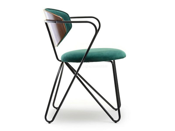 Talisa karfás szék TALISA szék, zöld plüss-dió 16