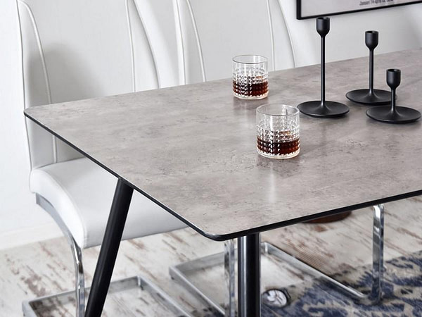 Design asztalok ONEKA beton színű étkezőasztal 6