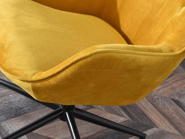Trini TRINI steppelt forgófotel, sárga velvet-fekete 10