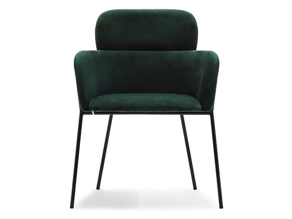 Zonder categorie BIAGIO design szék, üvegzöld plüss 2