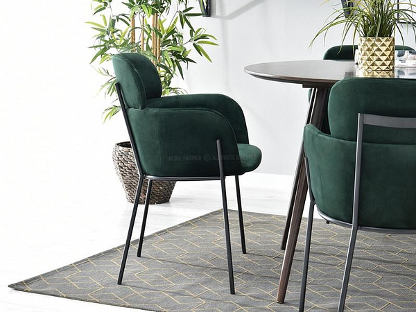 Zonder categorie BIAGIO design szék, üvegzöld plüss 11