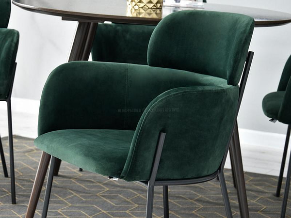 Zonder categorie BIAGIO design szék, üvegzöld plüss 10