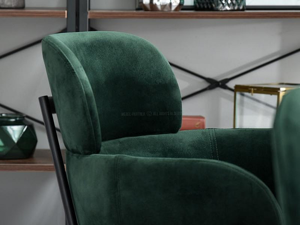 Zonder categorie BIAGIO design szék, üvegzöld plüss 9