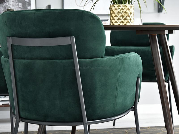 Zonder categorie BIAGIO design szék, üvegzöld plüss 4