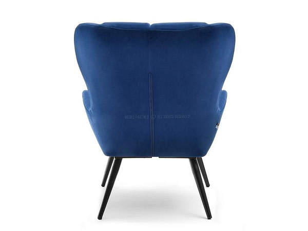 Kikori KIKORI füles fotel, steppelt, kék velúr 2