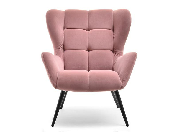 Kikori KIKORI füles fotel, steppelt, dusty pink velúr 4