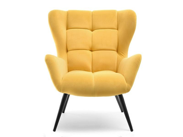 Kikori KIKORI füles fotel, steppelt, sárga velúr 4