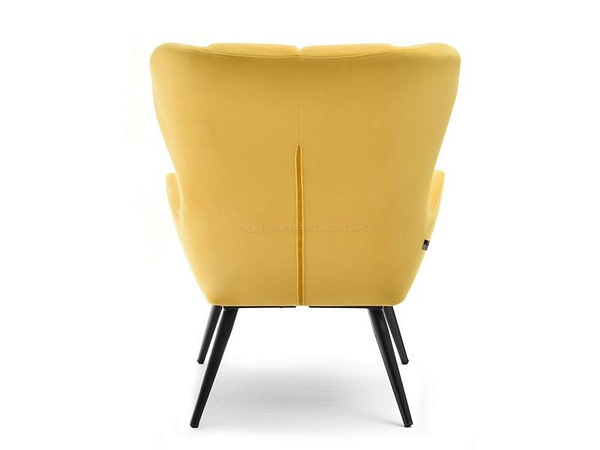 Kikori KIKORI füles fotel, steppelt, sárga velúr 2