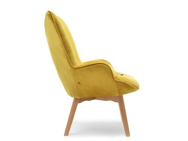 Nuria NURIA steppelt skandináv fotel, sárga-bükk 12