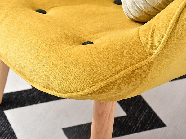 Nuria NURIA steppelt skandináv fotel, sárga-bükk 8