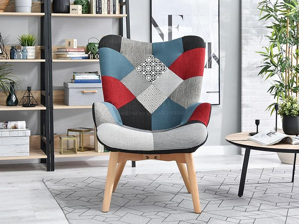 Nuria NURIA steppelt skandináv fotel, patchwork 1-bükk 3