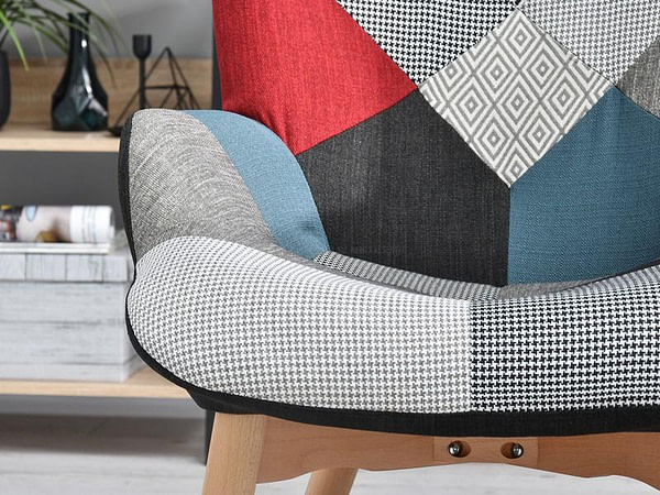 Nuria NURIA steppelt skandináv fotel, patchwork 1-bükk 8