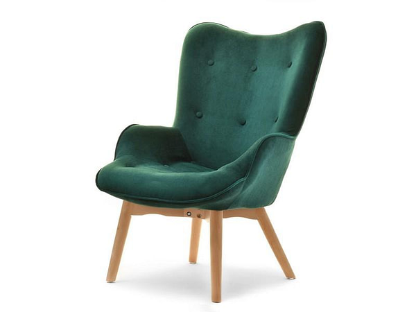 Nuria NURIA steppelt skandináv fotel, zöld-bükk