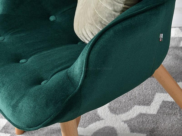 Nuria NURIA steppelt skandináv fotel, zöld-bükk 8