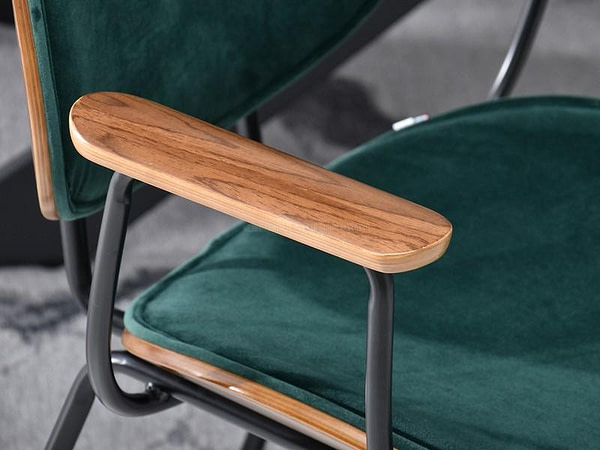 Hajlított székek FACTOR szék, dió-zöld plüss 8