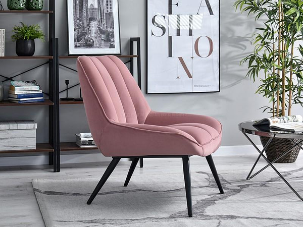 Zoti ZOTI steppelt fotel, pink bársony 4