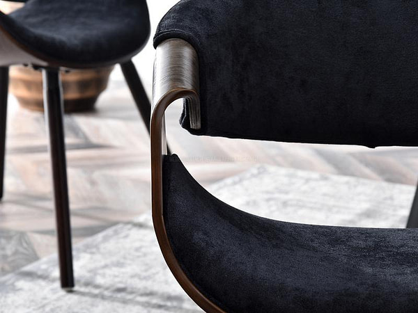 Hajlított székek BENT szék, antikolt tölgy-fekete szövet 14