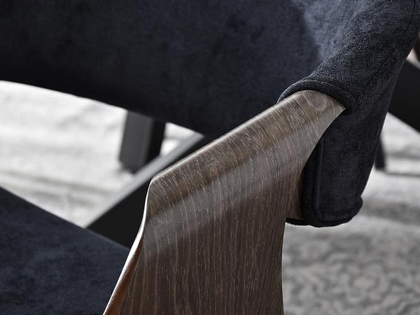 Hajlított székek BENT szék, antikolt tölgy-fekete szövet 12