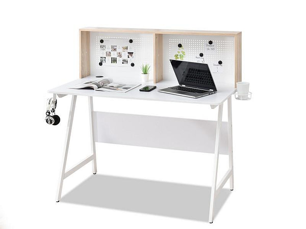Íróasztalok és polcok ALVAR mágnestáblás íróasztal, sonoma tölgy-fehér