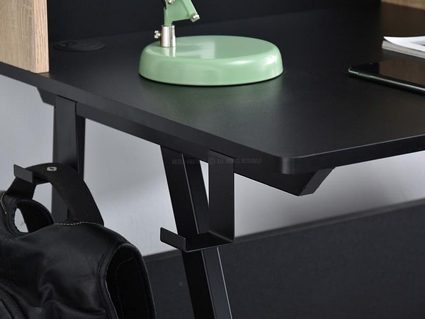Íróasztalok és polcok ALVAR mágnestáblás íróasztal, sonoma tölgy-fekete 8