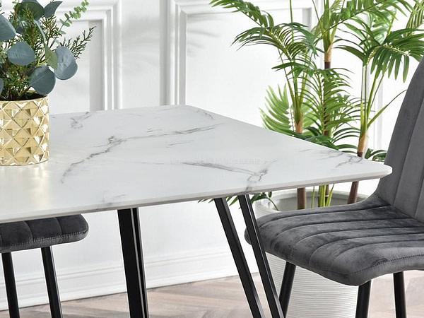 Design asztalok DEGA étkezőasztal, fehér márvány 9