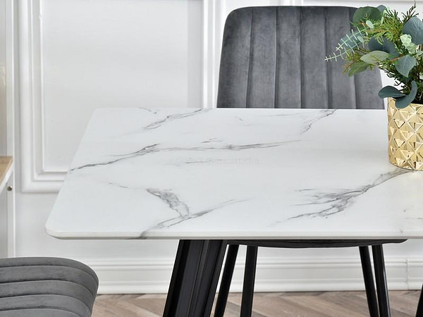Design asztalok DEGA étkezőasztal, fehér márvány 7