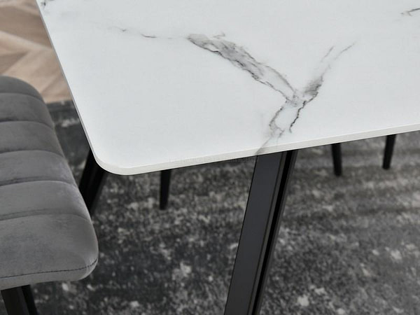 Design asztalok DEGA étkezőasztal, fehér márvány 10