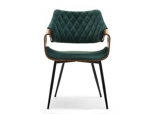 Hajlított székek RENZO design étkezőszék, üvegzöld – dió 13