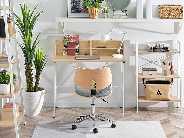 Íróasztalok és polcok STILO íróasztal, sonoma tölgy-fehér 3