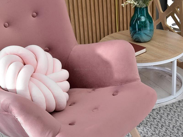 Lori LORI füles fotel, dusty pink-bükk 10