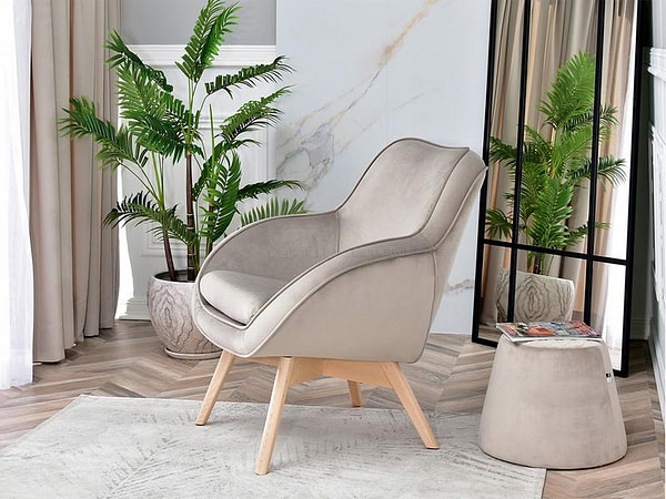 Mers MERS tojásfotel, beige-bükk 4