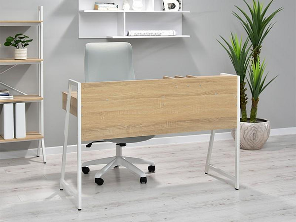Íróasztalok és polcok RIKO íróasztal, sonoma-fehér 12