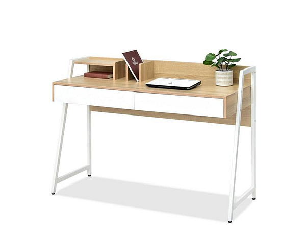 Íróasztalok és polcok RIKO íróasztal, sonoma-fehér