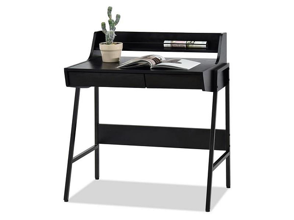 Íróasztalok és polcok BORR fiókos íróasztal, fekete