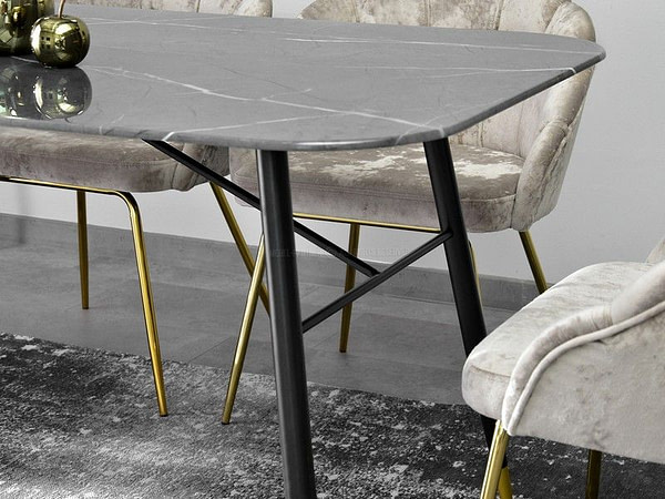 Design asztalok BERNO étkezőasztal, szürke márvány 10