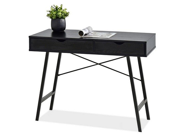 Íróasztalok és polcok FALUN íróasztal, fekete-fekete 2
