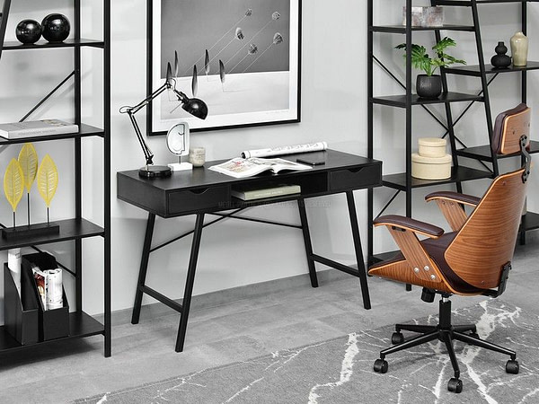 Íróasztalok és polcok GAVLE íróasztal, fekete-fekete 5