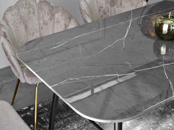 Design asztalok BERNO étkezőasztal, szürke márvány 5