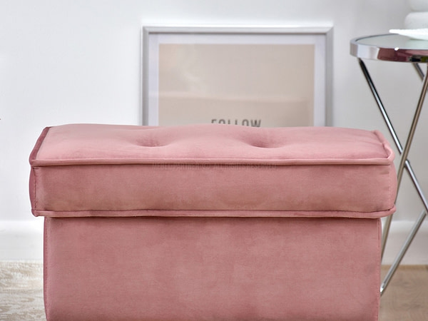 Malmo puffok MALMO puff, dusty pink-bükk 2