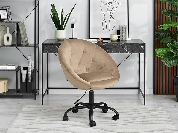 Sala 4 SALA 4  beige plüss forgófotel, görgős talp 5