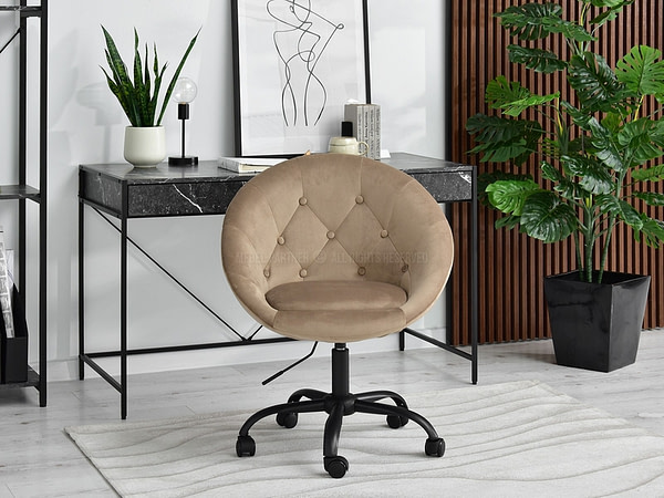 Sala 4 SALA 4  beige plüss forgófotel, görgős talp 11