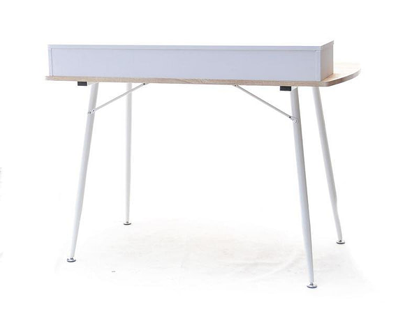 Íróasztalok és polcok MALMO fiókos íróasztal, sonoma tölgy-fehér 2