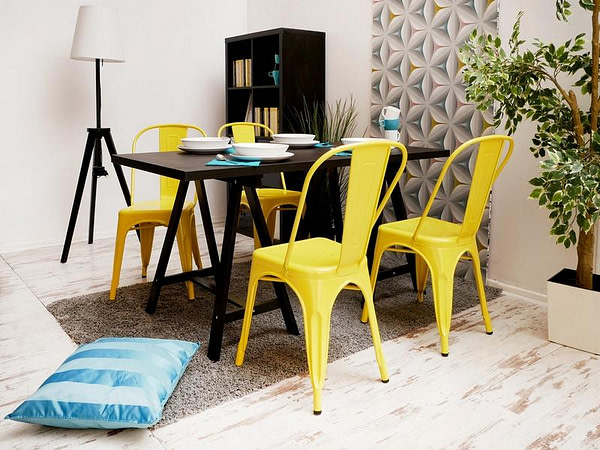 Fém székek ALFREDO 1 szék, sárga 4