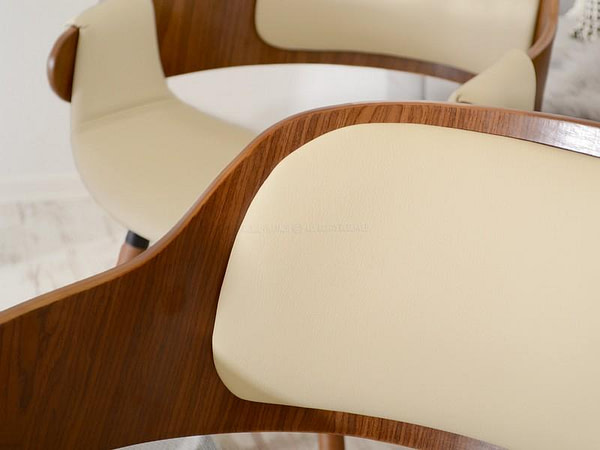 Hajlított székek TWIG szék, dió-krémszínű 11