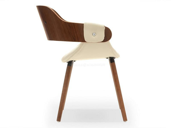 Hajlított székek TWIG szék, dió-krémszínű 18