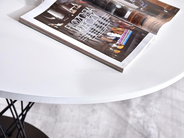 Design asztalok TORNADO köralakú étkezőasztal, fehér-fekete 7