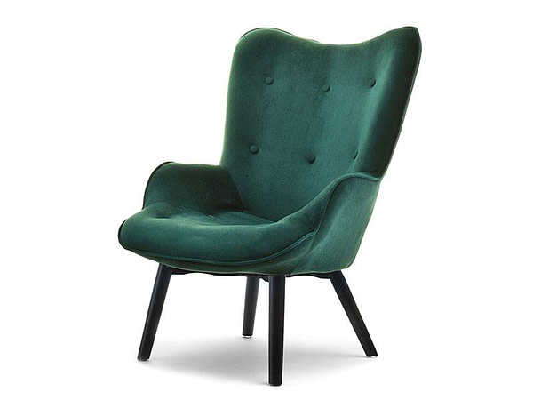 Nuria NURIA steppelt skandináv fotel zöld-fekete